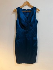 Alexon Blue Fitted Lined Evening Dress Size 12