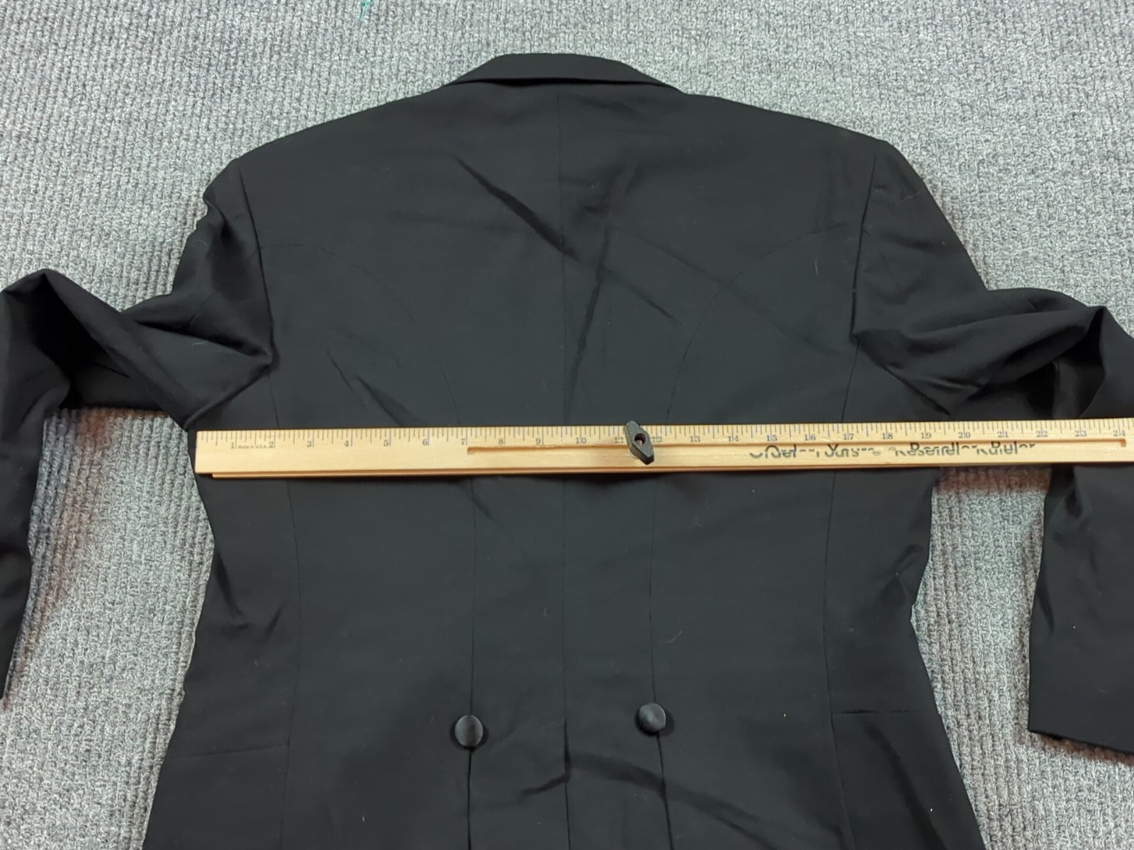 Vintage Christian Dior Monsieur Tuxedo Jacket Tailcoat Mens 39L Black thumbnail 14