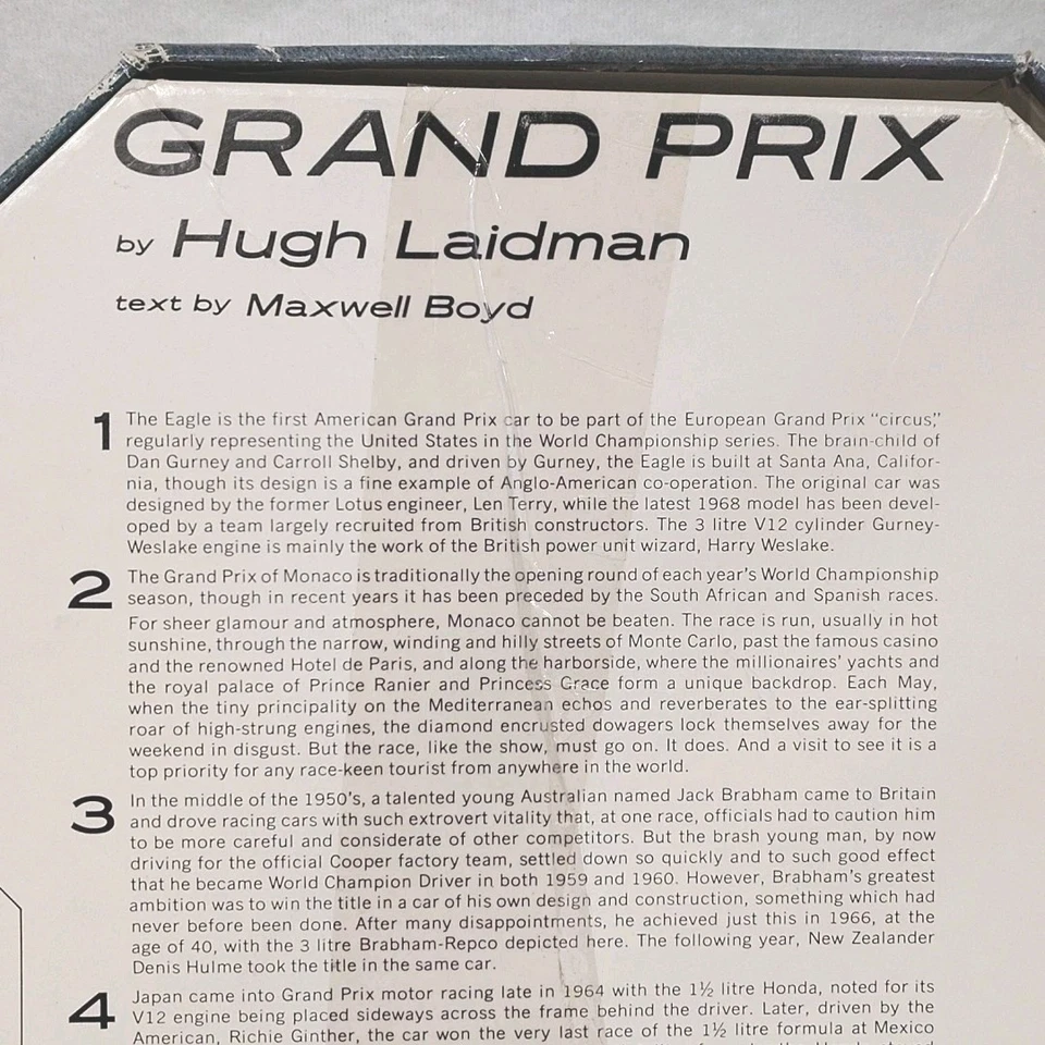 Springbok Vintage 1968 Octagon Jigsaw Puzzle Grand Prix Hugh Laidman Complete - Image 4 of 4