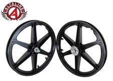 Altaline 20 Gt Style Bmx Mag Wheel Black 6-spoke Front Or Freewheel 38 Axle.