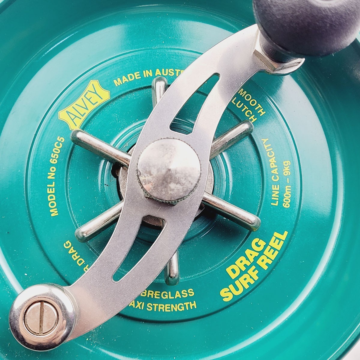 alvey fishing reels closing Alvey Fishing Reel 650-C5 Surf Green Fiberglass Spool Star Drag