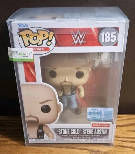 Funko Pop! WWE Stone Cold Steve Austin #185 "What?" LE 9500 With Protector