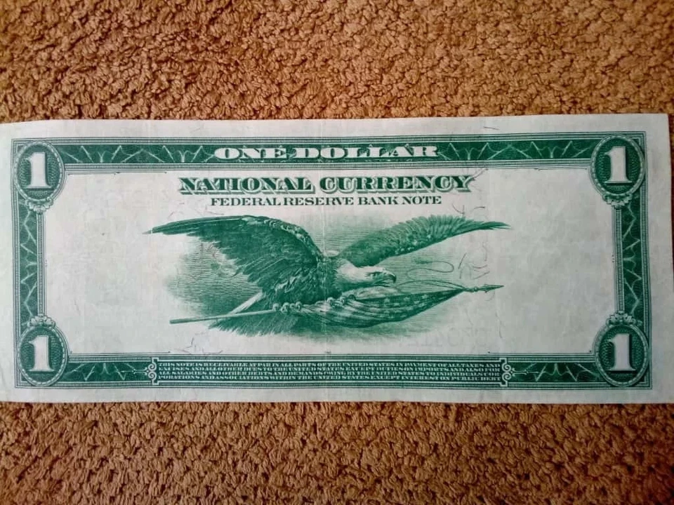 1918 $1 ONE DOLLAR LARGE-SIZE NOTE,CRISP,VERY NICE,XF++/AU, PHILADELPHIA-ISSUED - Image 4 of 4