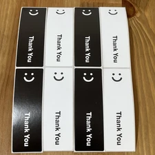 8pcs Thank You Stickers 1” × 3”  Small Business for Decorate Envelopes Sealing