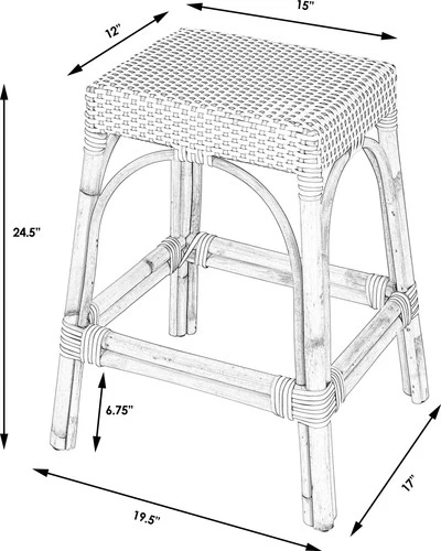 Coastal Rattan Counter Stool by Butler Specialty - Picture 8 of 8