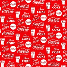 Northcott Coca-Cola CC1009 26 Red Coke Cotton