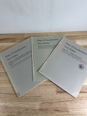Data of Geochemistry Sixth Edition Volcanic Earth Crust Rock Oxides 3-Book Lot