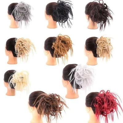 HAIR AS HUMAN Messy Bobble Beauty Piece Scrunchie Bun Hair Smooth Extension