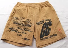 Travis Scott Cactus Jack Men's 92CC Pull-On Graphic Shorts BE5 Brown Medium
