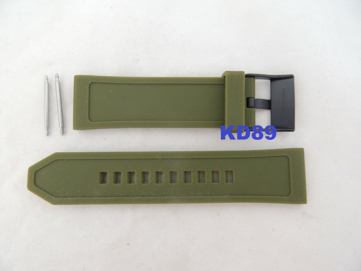 Genuine ORIGINAL DIESEL DZ 4391 Green Military RUBBER Strap Band