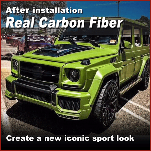 For Benz W463 W464 G63 2019UP REAL Carbon Front Bumper Upper Air Vent Scoop - Picture 3 of 10