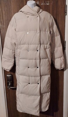 ESPRIT Cream Reversible Longline Padded Coat - L - £150