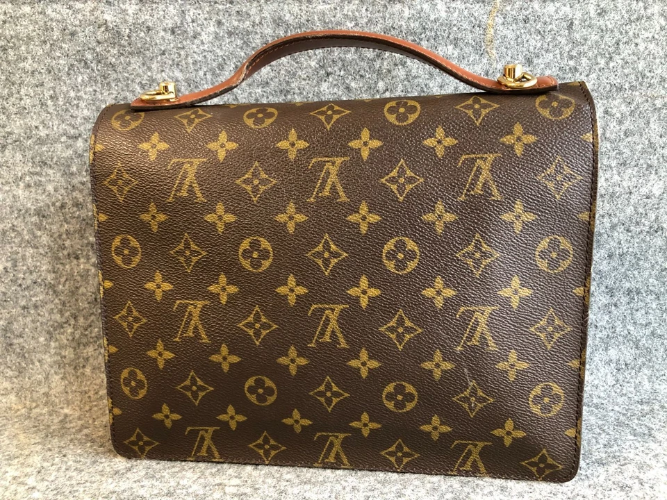 Maletín de negocios Louis Vuitton Monceau 2WAY marrón M51185 monograma lona usado Foto 3 de 4