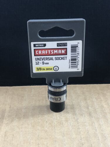 Craftsman Universal Socket 12-9-mm, 3/8” Drive, #24978 COMBINED SHIP $1 PER MULT