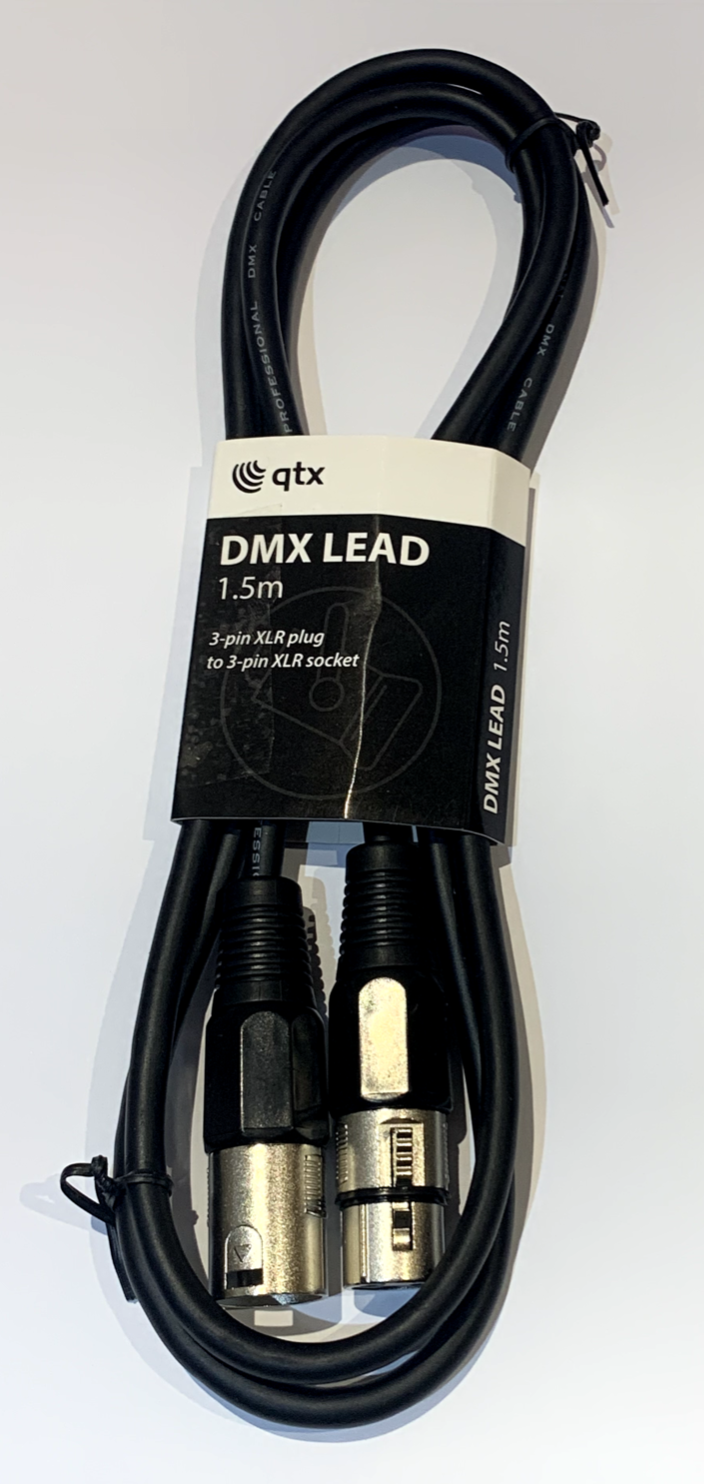 DMX Lighting Cable XLR Leads DJ Light QTX
