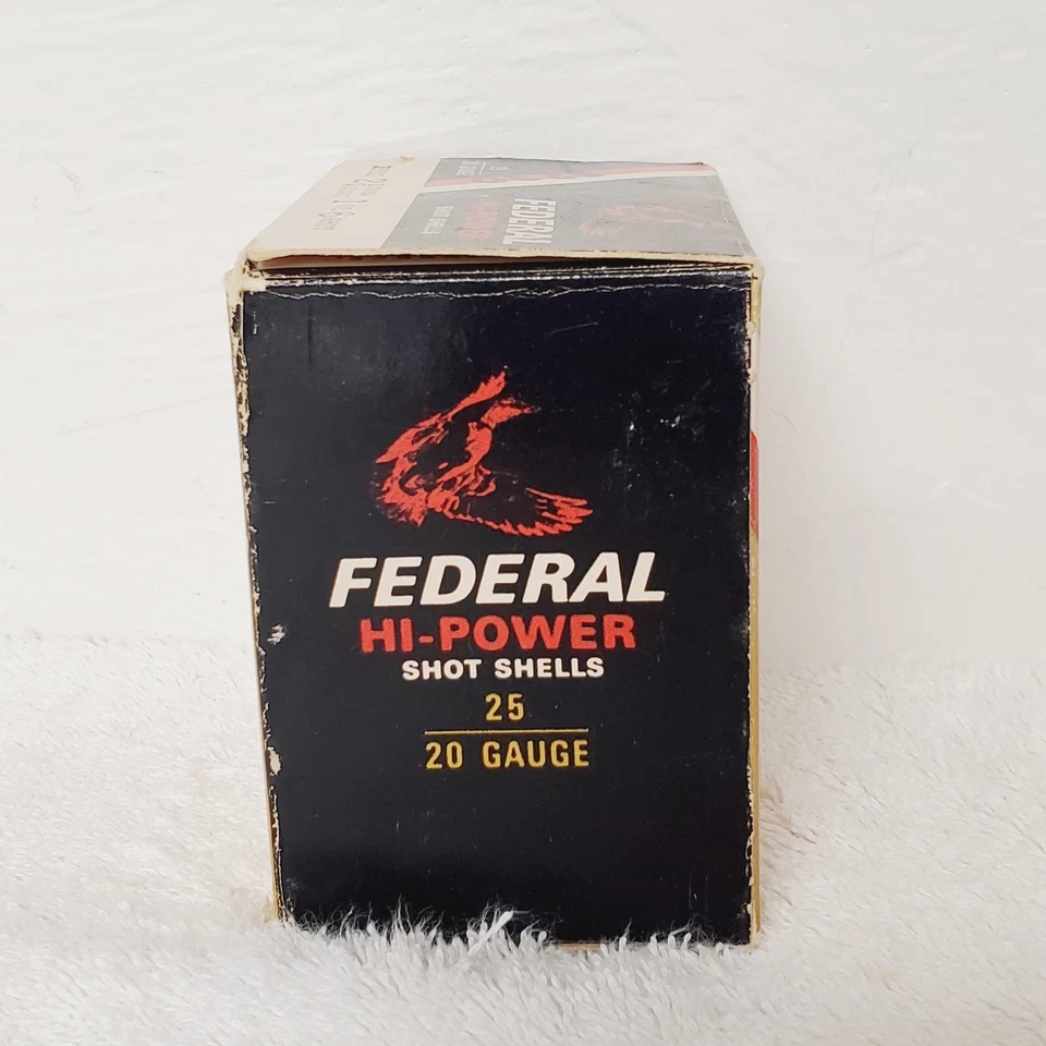 Federal Hi Power 20g Shell Shot Duck Waterproofed Paper Collector's EMPTY BOX - Image 4 of 4