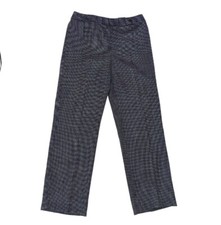 Carlisle Navy Blue White Geometric Print Trouser Dress Pants Size 12 Ankle Wool