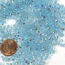 Genuine Preciosa Czech Round MC Aqua Bohemica AB coated Beads 3mm 144pcs