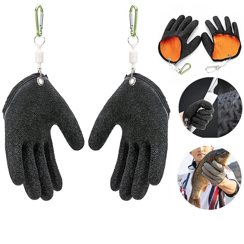 Fisherman Pro Fishing Glove With Release Catch Antislip Cut