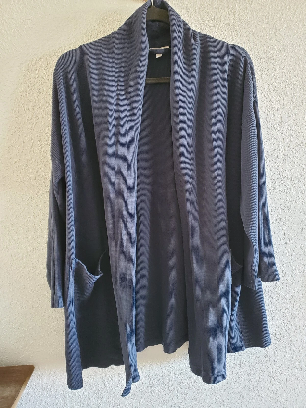 VETEMENTS Giacca EILEEN FISHER aperta davanti cotone biologico colore navy taglia S M P M