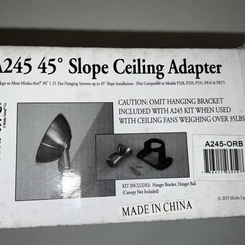 Minka-Aire A245-ORB 45 Degree Slope Ceiling Adapter Kit - Oil Rubbed Bronze - - Picture 1 of 5