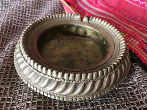 Old North Indian Silver Plated Bracelet Change Bowl …beautiful accent piece - Picture 2 of 6