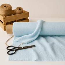 Azure (Web Color) Linen Blend Fabric by the Yard – Apparel, Upholstery & Crafts