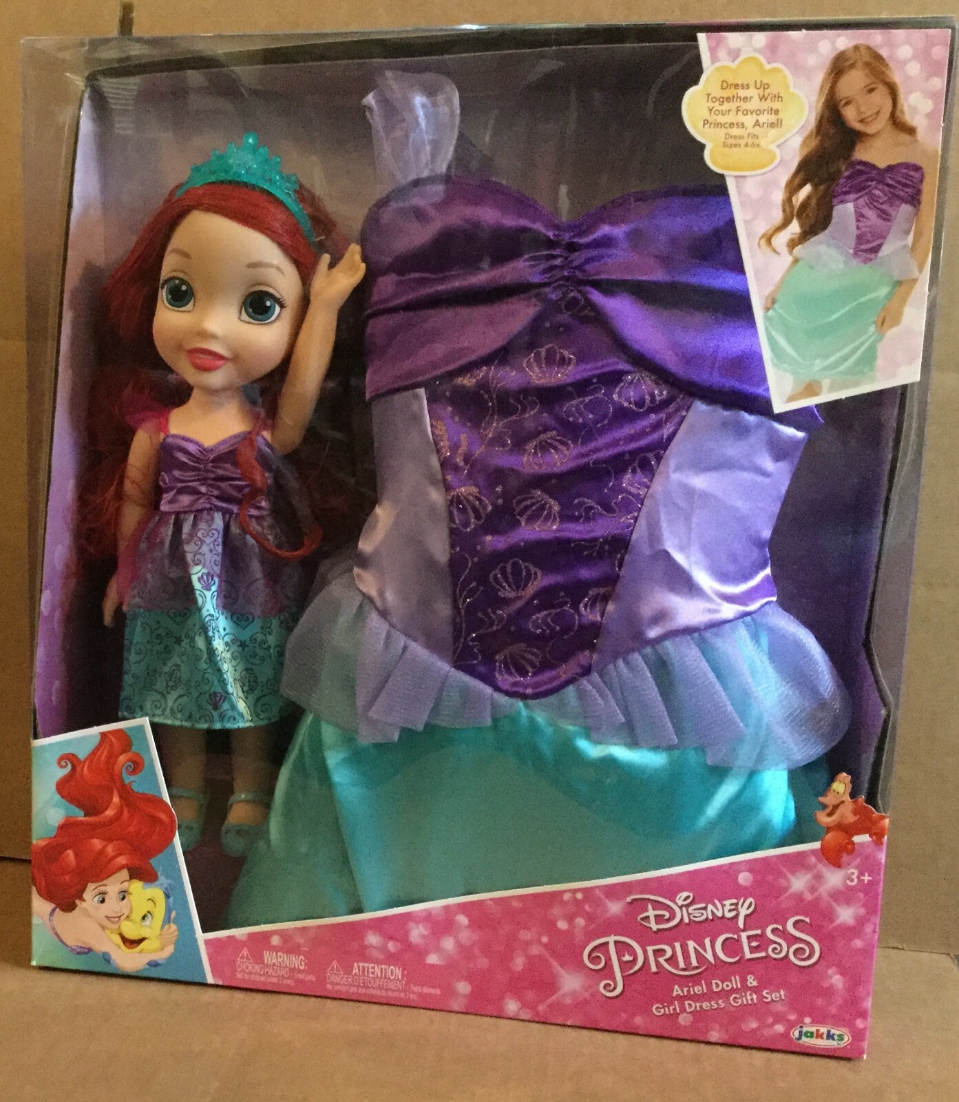 ariel doll and dress up set