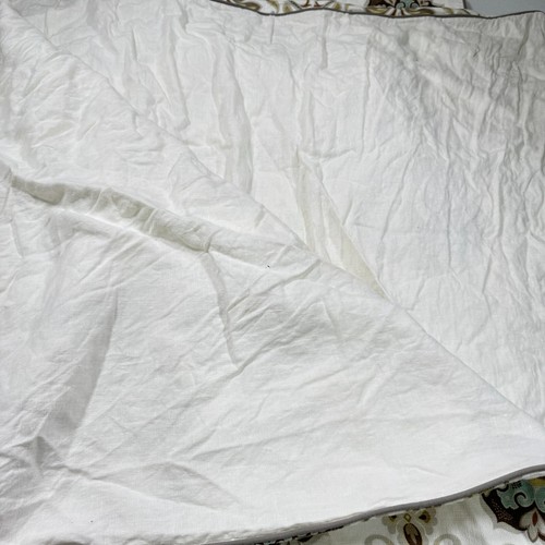 peacock alley duvet queen 100% cotton blue beige floral lotus usa zip - Picture 6 of 13