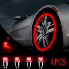 4x Auto Car Wheel Tyre Tire Valve Stems Air Dust Cover LED Light Cap Accessories