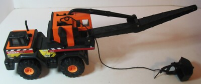 1998 Maisto Tonka Hasbro #758 Pressed Steel+Plastic Mighty Mini Excavator Crane