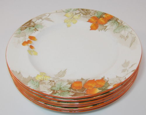4 Vintage Shelley Winter Kirsche 9" Salat Mittagessen oder Dessert Teller um 1930 sehr guter Zustand - Bild 3 von 10