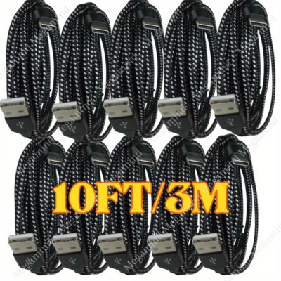 Bulk Lot 10ft USB Type C Fast Charger Cable Charging Cord For Samsung S8 S9 S10