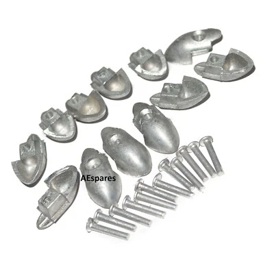 Kit Embout D’Extrémité Chrome Pour Caniveau De Plancher Vespa + Rivets AEspares - Photo 1/4