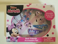 Disney Junior Girls Best Friends Accessory set Minnie Mouse jewelry and hair set