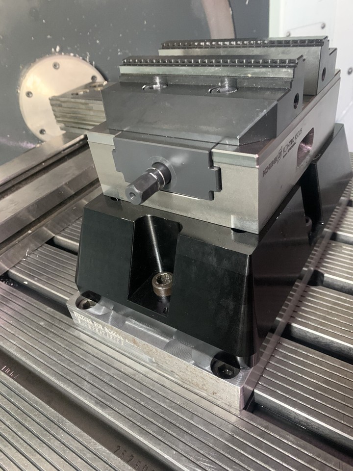DMG DMU SCHUNK KSC-125 5TH AXIS VISE + RISER KONTEC SKQ125-1 + FIXTURE ...