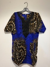 African clothing for men-Dashiki M-5X Blue