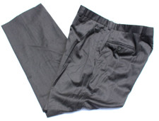 Jack Victor Exclusive Collection Men  s 36 x 30 120's Wool Dress Pant Charcoal