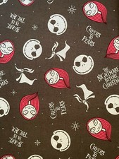 Nightmare Before Christmas Sally Jack Gift Wrapping Paper 2 Yrd FOLDED Decoupage