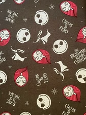 Nightmare Before Christmas Sally Jack Gift Wrapping Paper 2 Yrd FOLDED Decoupage