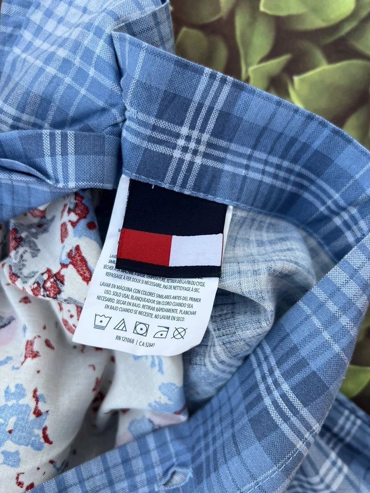 TOMMY HILFIGER NANTUCKET ROJO Blanco AZUL Abstracto 1 ALMOHADA ESTÁNDAR FALSA 20 X 26 Foto 3 de 4