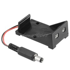 2PCS 9V Battery Holder Box Case Wire Plug 5.5 2.1mm for Arduino