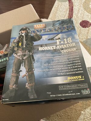 Elite Force F-18 Hornet Aviator Cougar Action Figure w/ Badge 