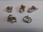 Monet Gold Tone Earrings Clamp On. Vintage 5 Pair High End Costume Jewelry