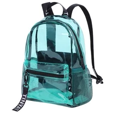 Heavy Duty Transparent Clear Backpack PVC See Through Bag Gym Concert Travel