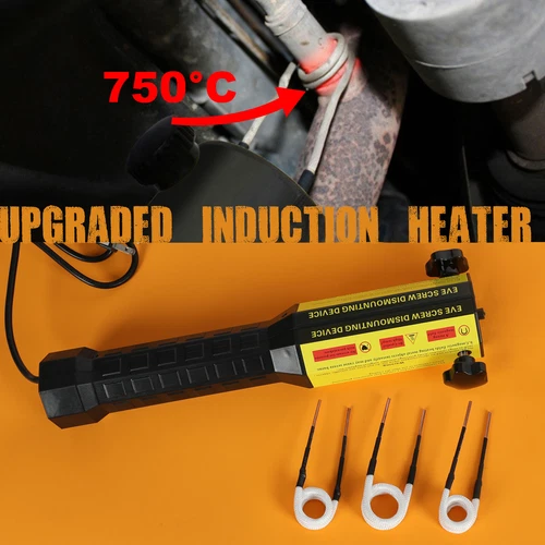 1000W Magnetic Induction Heater Kit Induction Heat Bolt Removal Tool+3 Coils US - Picture 7 of 18