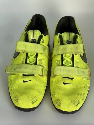 MENS NIKE ROMALEOS 2 VOLT YELLOW WEIGHT LIFTING GYM SHOES SIZE