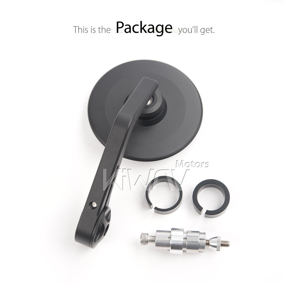 ワニさん専用 VAWiK round black slim bar end mirror x1 COLIN 7/8 1