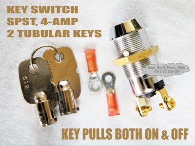 Connectors, Switches & Wire - Key Switch On Off