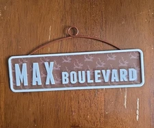 Dr. Seuss MAX THE DOG Lane Mini Metal Sign G1